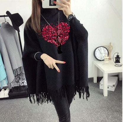 Black Comfy Cap Shawl