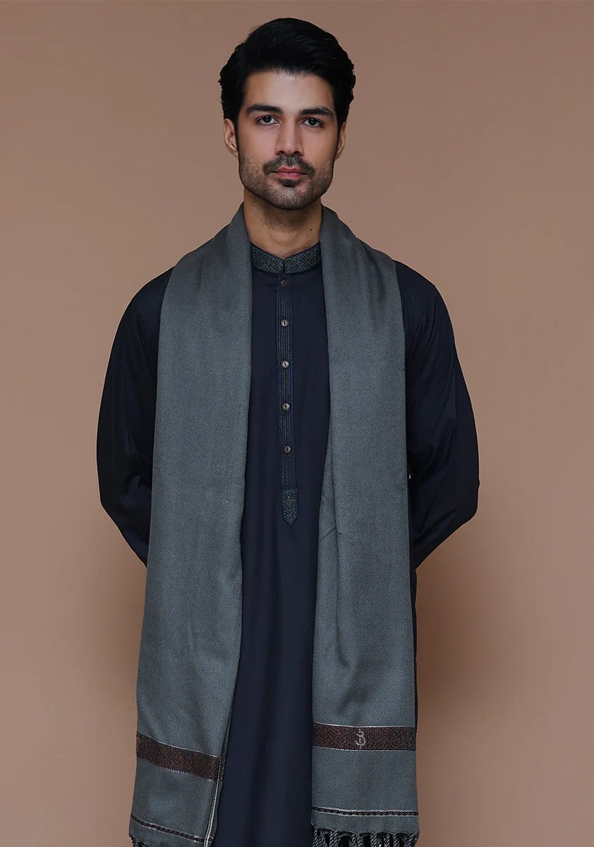 1 Pcs Men's Wool Plain Shawl