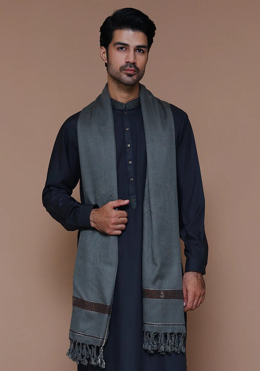 1 Pcs Men's Wool Plain Shawl